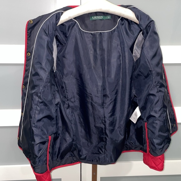 EUC❤️LAUREN RALPH LAUREN Beautiful Quilted Red Jacket. Size L. - Picture 8 of 10